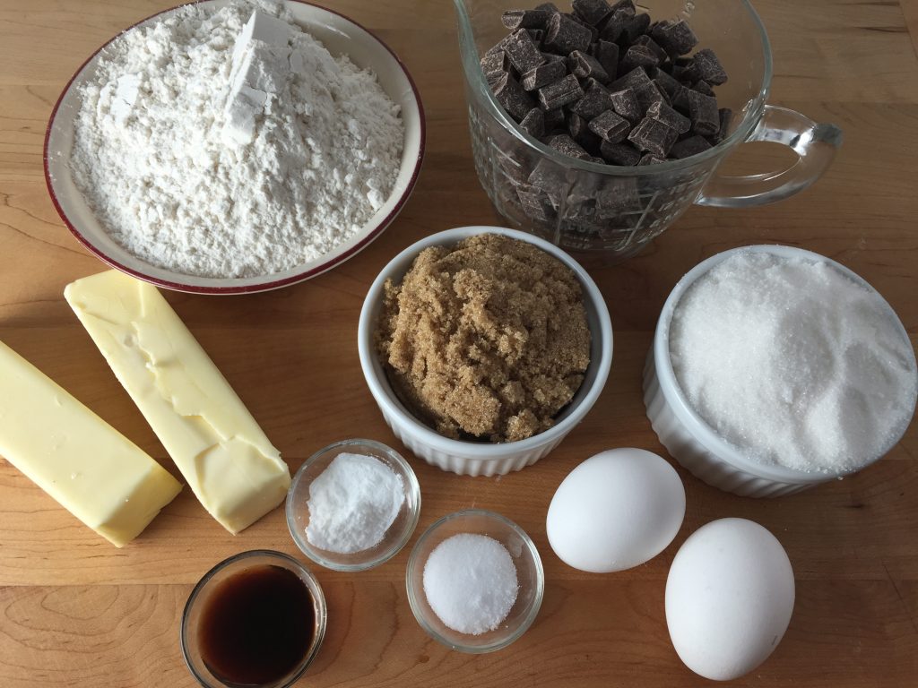 Chocolate chip cookie ingredients