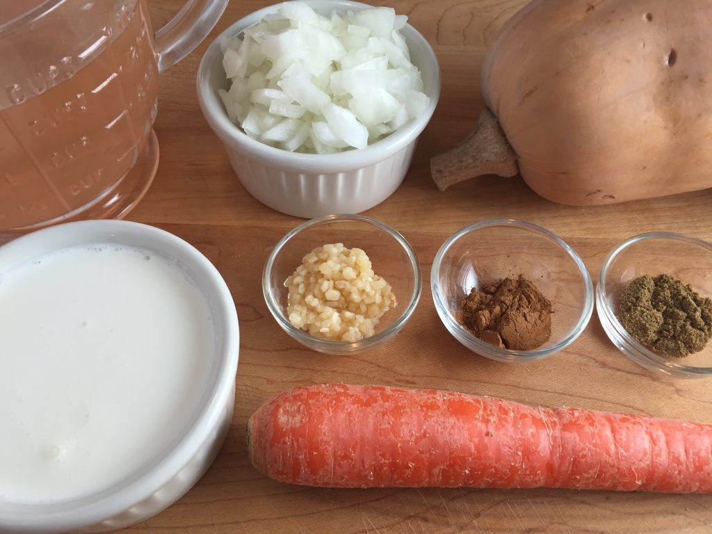 Butternut Squash Soup ingredients