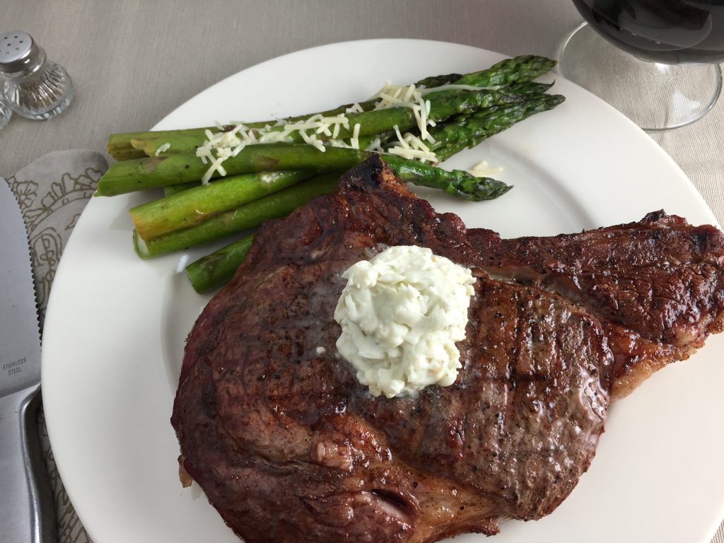 Steak with Gorgonzola Butter