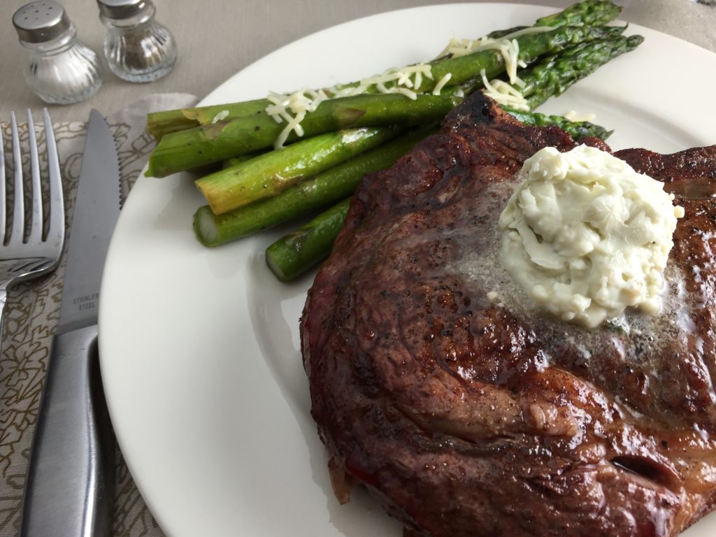 Steak with Gorgonzola Butter