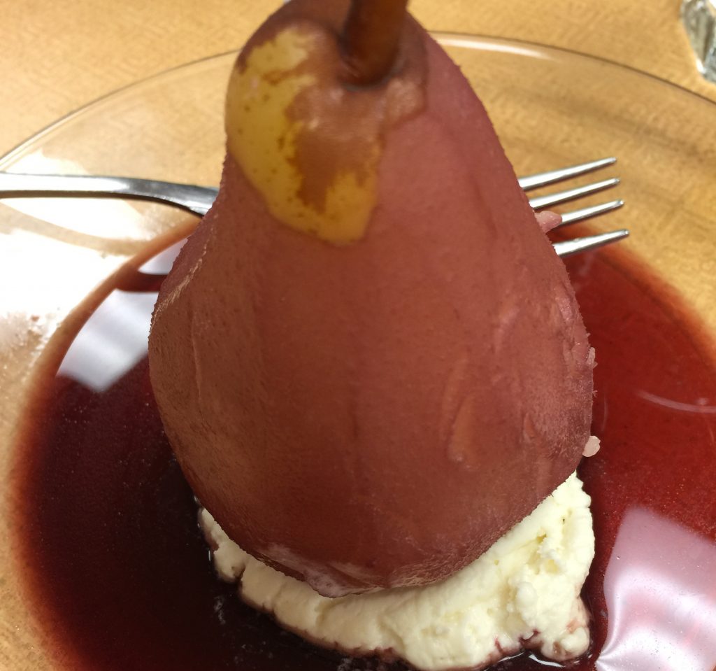 stuffed poached pears