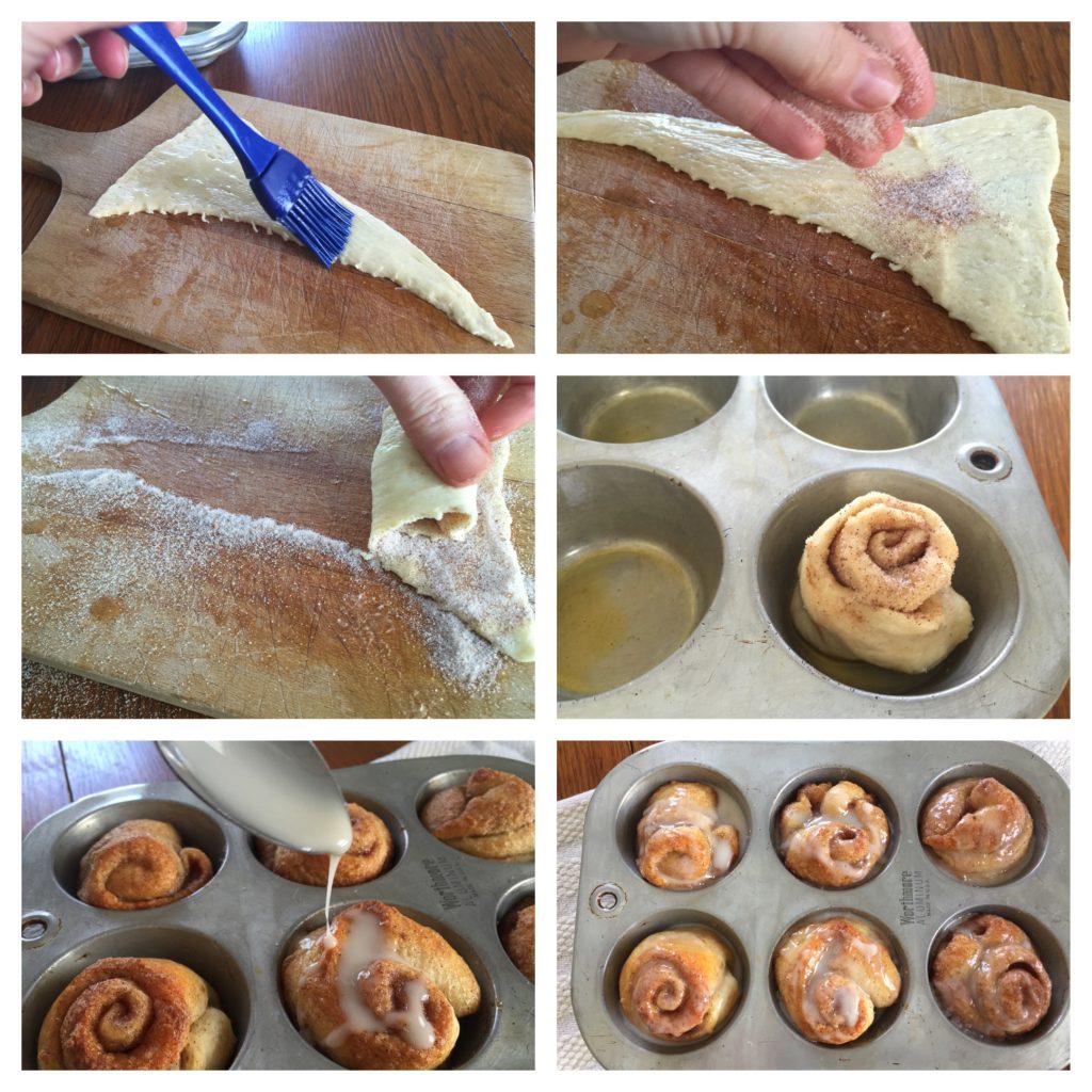 Mini Cinnamon Rolls Using Crescent Rolls