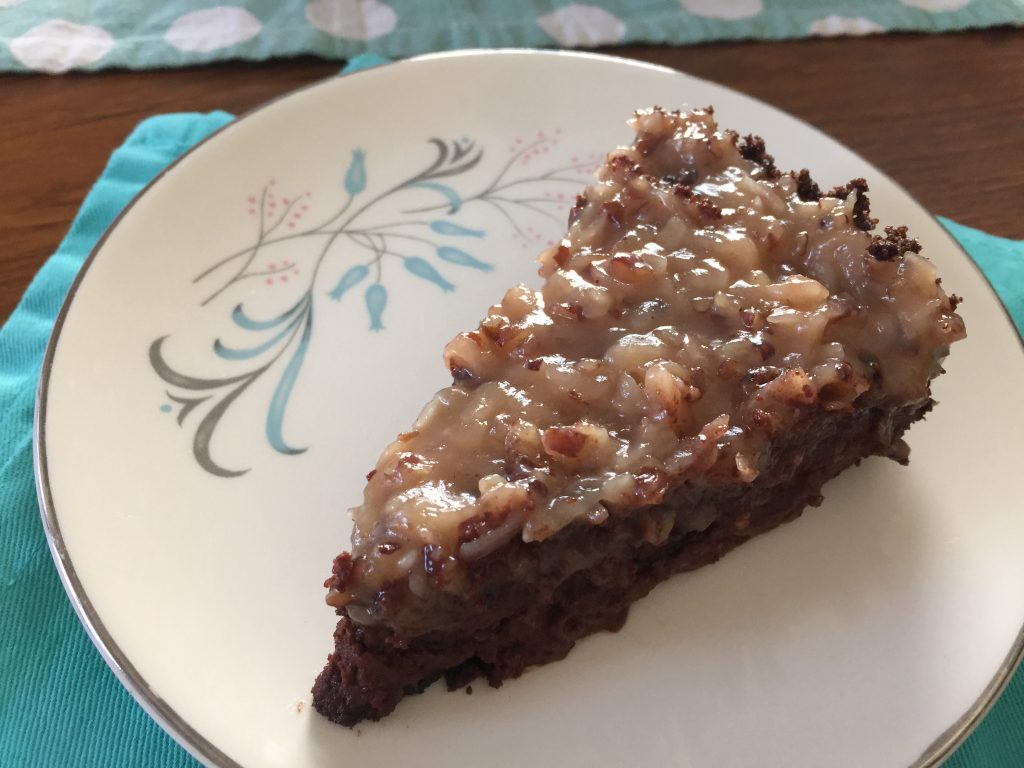 German Chocolate Tart close