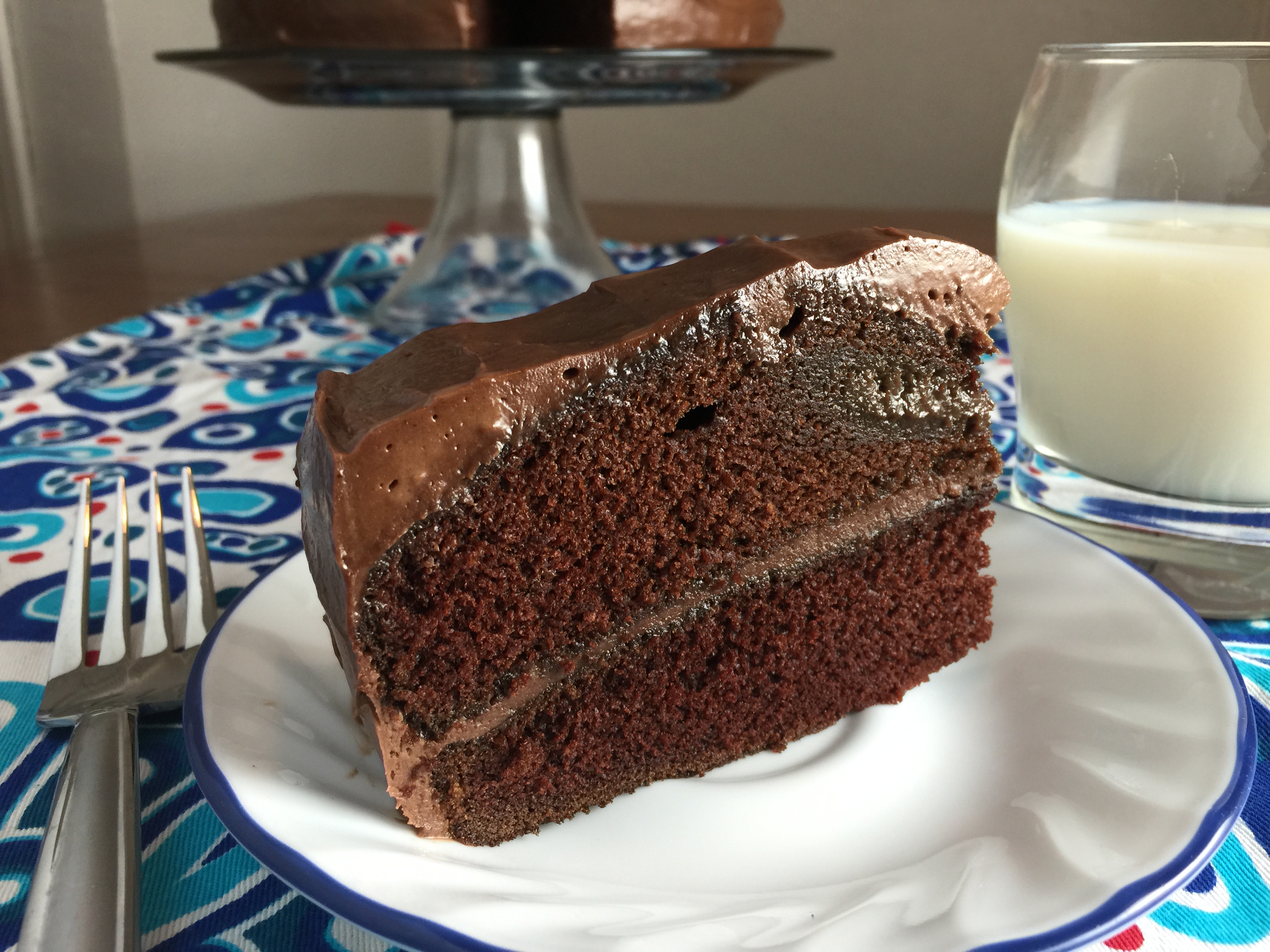 Moist Chocolate Cake Slice