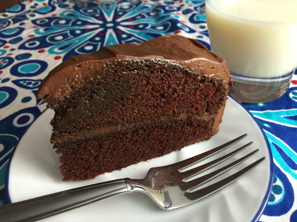Moist Chocolate Cake slice
